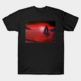 Red Sea oil painting by tabitha kremesec T-Shirt